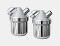 PiMag Portafiltro Universal Cromado para Ducha (2 piezas)